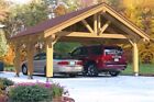 24'x24' (576 sq.ft.) HEAVY TIMBER CARPORT FOR 2 VEHICLES CARS PREFAB WOOD CANOPY
