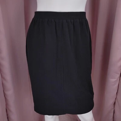 Falda lápiz Adrienne Vittadaini deportiva para mujer negra de algodón hasta la rodilla grande Foto 1 de 4