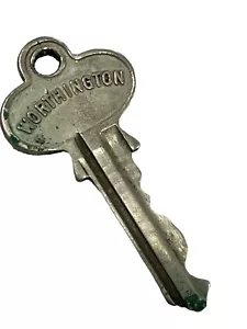 Chiave Serratura Porta Vintage Worthington Tono Argento Made in USA - Foto 1 di 9