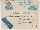 TUNISIA - " CLARIDGE HOTEL, TUNIS " 1936 OKŁADKA REKLAMOWA 