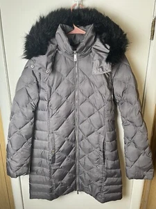 Kenneth Cole Reaction Womens Removable Hooded Faux-Fur Down Quilted Coat - Picture 1 of 8
