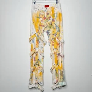 Who Decides War by Ev Bravado Multi Dyed Bondage Jeans Size 30 - Picture 1 of 14
