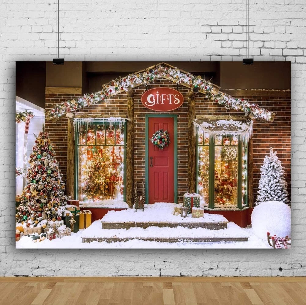 Weihnachts-Fotohintergrund – Frohe Weihnachten & Winterzauber | Fotostudio-Deko Für Zuhause | 180x110 Cm