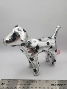Peluche Victoria’s Secret ROSA para perro plateado metálico con lunares negros - Imagen 1 de 3