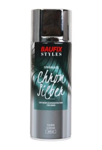 Baufix Spray Lacca Cromo Argento 400ml - Foto 1 di 2