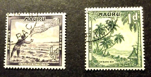 Nauru-1954-1/2d & 1d issues-Used - Picture 1 of 4