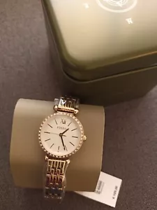 Fossil Armbanduhr Uhr Damen Gold Quarzuhr Neu Strasssteine Edelstahl - Bild 1 von 1