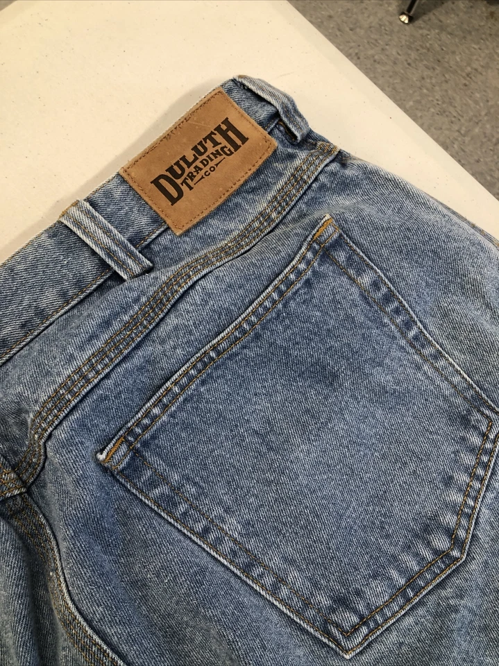 Duluth Trading 37 x 29 (Tag 38x30) Light Wsh Jeans Work Casual Reinforced Pocket - Image 1 of 4