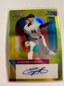 K95,905  2022 Leaf Vivid Yellow #BACH3 Cooper Hjerpe #/50 Auto