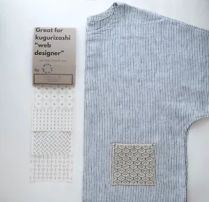Sashiko Pattern Stencil Visible Mending Transfer Weaving Japanese Embroidery Kit - Picture 1 of 6