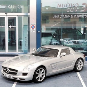Deagostini Mercedes SLS AMG Silver 1:43 Scale Die-cast Model Car Deagostini New - Picture 1 of 8