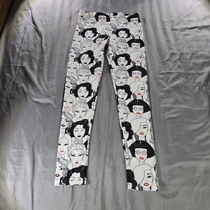 Fiercepulse Leggings Womens Small PWR Yoga Cartoon Women Faces Athleisure Gym - Picture 1 of 10