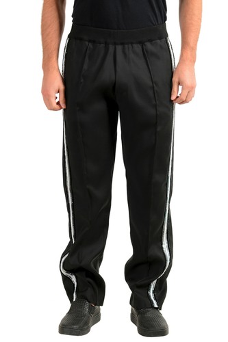 Dsquared2 Pantaloni da uomo ""Gym Fit"" neri impreziositi in lana di seta