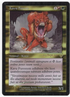 Raging Kavu / Furens LATIN 2000 Invasion FOIL Multi-Color Rare Promo MTG NM AZ1 - Image 1 of 2