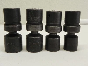 Snap-On 4 Piece 1/2" Drive 6 Pt SAE Flank Drive Shallow Swivel Impact Socket Set - Picture 1 of 14