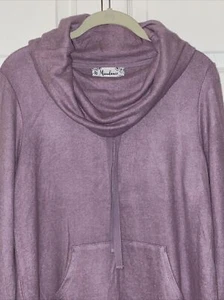 Moondance Top Damengröße mittlere Tunika Pullover weicher Halsausschnitt lila hoch niedrig - Bild 1 von 12