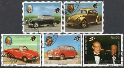 602 - Paraguay 1989 - Coches - El 40 Aniversario de la Alemania - Juego Usado Foto 1 de 2