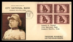 MayfairStamps US FDC 1948 Arizona Romp Block Teddy Roosevelt Rough Riders First - Imagen 1 de 2