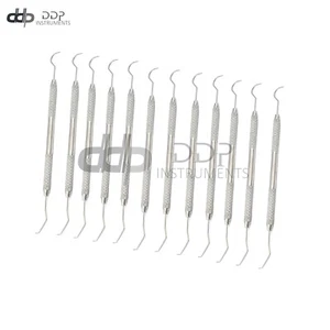 12 piezas sonda dental de doble extremo #5 explorador endodóntico dentistas laboratorio diagnóstico - Imagen 1 de 3