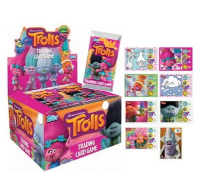 Topps Dreamworks Trolls Trading Card Game 5 Packs Birthday Party Favour 25 cards - Image 1 of 4