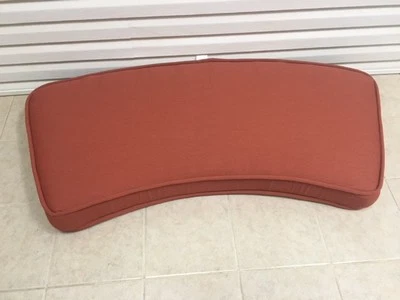 Frontgate Madison Outdoor Patio Loveseat Sofa Thick Cushion 63x26 Terracotta NEW - Image 1 of 4
