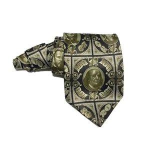USA $100 Dollar Ralph Marlin & Co Cash Money Neck Tie American US Bills Handmade - Picture 1 of 7