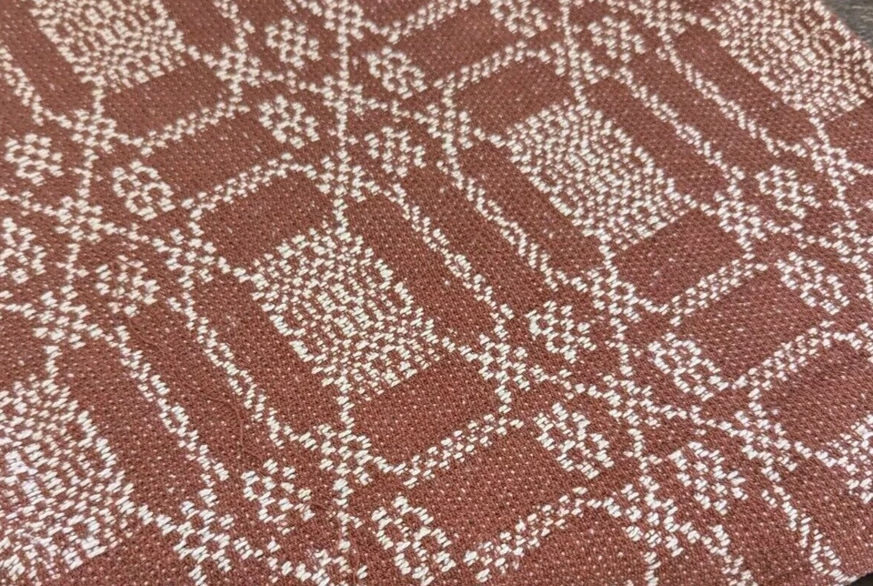 New Primitive FALL PUMPKIN ORANGE CREAM COVERLET TABLE SQUARE Topper 34"x34" - Image 1 of 1