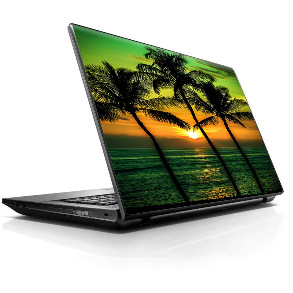 Laptop Notebook Universal Skin Decal Fits 13.3" to 16" / Sunset Palm Trees Ocean - Image 1 of 1