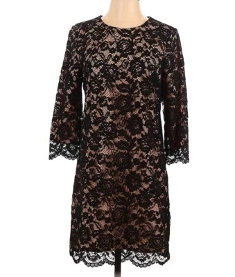 $248 NWT Cynthia Steffe Womens Lace LONG Sleeve Dress Black Size 4 - image 1 of 4
