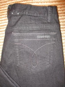 Calvin Klein Flare Leg Stretch Women's Black Denim Jeans Size 10 x 31  Mint - Picture 1 of 5