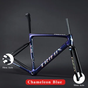 Cuadro de bicicleta de carretera de carreras de fibra de carbono TRIFOX X16 Chameleon disco/freno en V 700C - Imagen 1 de 22