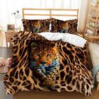 Cheetah Leopard Print Animal Quilt Duvet Cover Set Comforter Cover Home Textiles