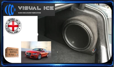 VISUAL ICE AUDI A5 COUPE NEW STEALTH SUB SPEAKER ENCLOSURE BOX SOUND BASS CAR AUDIO 10 12