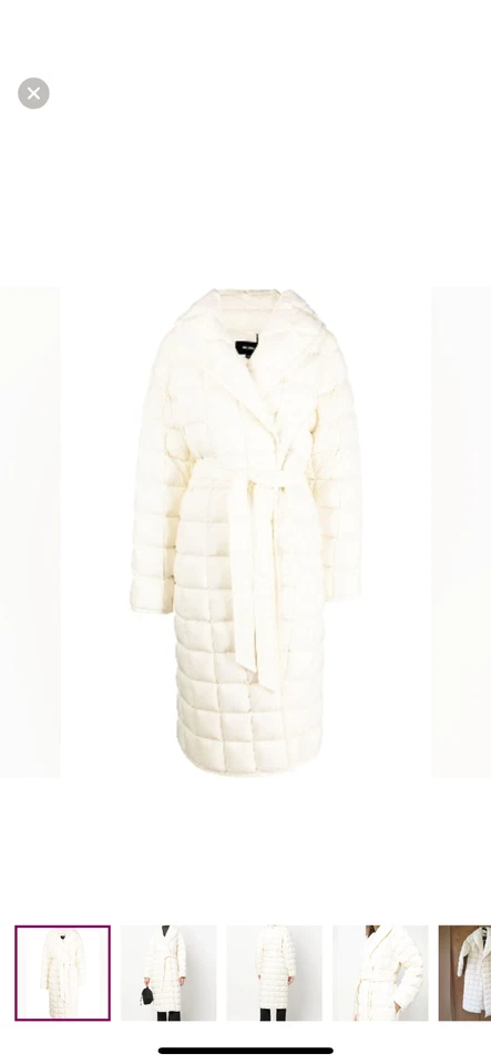 NUEVO $950 Mackage Allegra Mujer Talla M Acolchado Abrigo Chaqueta Crema Foto 1 de 4