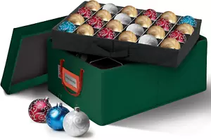 Christmas Ornament Storage Container Box with Dividers – Convenient Durable 2... - Picture 1 of 1