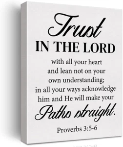 Inspirational Bible Verse Wall Art Decor Christian Poster Framed Painting Print - Picture 1 of 12