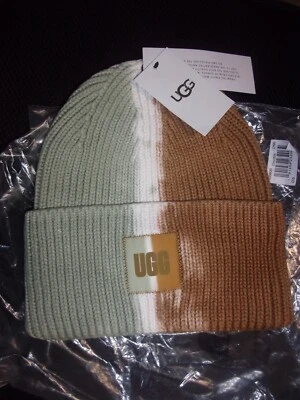 UGG Knit Women's Dip- Dyed Logo Beanie NEW - Image 1 of 2