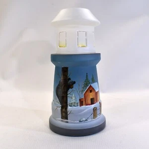 Tienda de regalos Fenton edición limitada casa de luz tema de oso negro y cabaña - Imagen 1 de 8