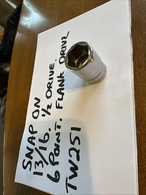 Snap On 13/16 Crome Socket. 1/2” Drive TW261 - Image 1 of 4