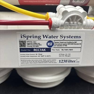 iSpring RCC7AK-UV NSF Certified 7 Stage Reverse Osmosis System with Alkaline+UV - Image 1 of 4