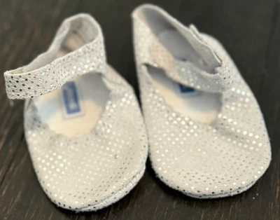 Jacadi Baby Girls Silver Mary Janes Crib Shoes Size EU 18 0-6 months - Image 1 of 4
