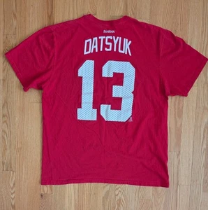 Detroit Red Wings Pavel Datsyuk Jersey Style T-Shirt Number Reebok Men's XL - Picture 1 of 10
