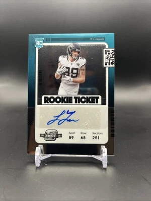 2021 Contenders Optic Luke Farrell Rookie Ticket Auto RC #179 Jaguars - Image 1 of 2