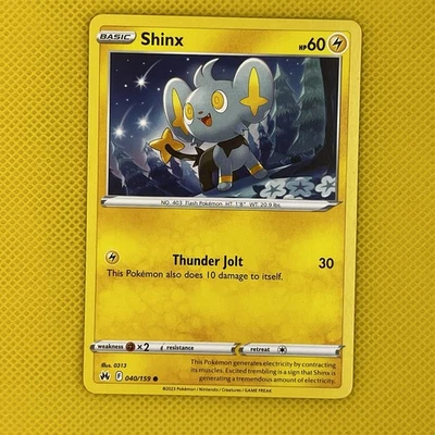 Shinx 040/159 Basic Crown Zenith 2023 Pokemon Card NM - Image 1 of 2