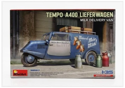 MINIART 38057 TEMPO - A400 LIEFERWAGEN 3-WHEELS MILK DELIVERY VAN 1962 - 1/35 - Immagine 1 di 2