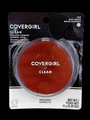 CoverGirl CLEAN PRESSED POWDER Mirror Compact NORMAL SKIN 125 BUFF BEIGE 0.39oz - Image 1 of 4