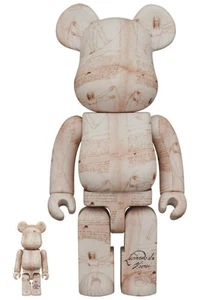 BE@RBRICK Leonardo da Vinci Vitruvian Man 100% y 400% Medicom Bearbrick - Imagen 1 de 3