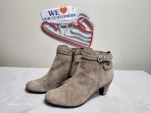 Botines para mujer SAN EDELMAN gamuza cremallera beige talla 8,5 - Imagen 1 de 9