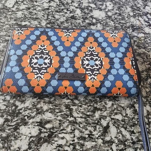 Vera Bradley Damen mehrfarbig Reißverschluss Ausweisetui Geldbörse Portemonnaie rechteckig - Bild 1 von 6