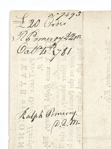 Eleazer Wales / Connecticut Revolutionary War Pay Order to Ralph Pomeroy 1st ed - Bild 1 von 4